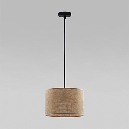 a059940 TK Lighting Juta подвесной светильник с цилиндрическим текстильным абажуром