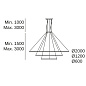 CD4H-00X9AZDU14 подвесной светильник Leds C4 Circular Inward 3 Rings (ø2000 ø1200 ø600) белый — фото 1