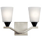 Skagos 2 Light Vanity Light Brushed Nickel настенный светильник 55028NI Kichler — фото 3