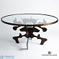 Ink Blot Dining Table-Bronze-60 Global Views стол