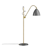 BESTLITE BL3 - Lampadaire/Pied laiton, abat-jour gris