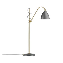 BESTLITE BL3 - Lampadaire/Pied laiton, abat-jour gris