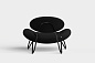 Meadow lounge chair Hallingdal 180/Black Woud, кресло