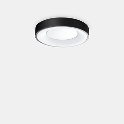 328140 Ideal lux Planet потолочный светильник с круглым корпусом и белым рассеивателем в чёрной рамке