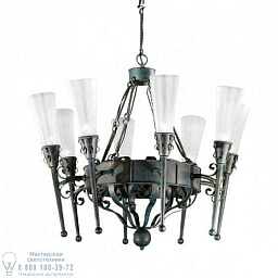 6231/8 MM lampadari Fiaccole люстра с восемью конусными плафонами из матового стекла