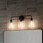 Meller 24" 3 Light Vanity Light with Clear Glass Black настенный светильник 55102BK Kichler — фото 2
