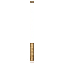 Precision Petite Elongated Pendant антично-патинированная латунь с белым стеклом