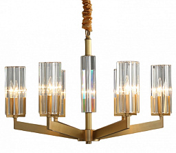 V11074-6P Moderli Brass люстра с цилиндрическими плафонами латунь