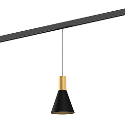ODREY on track 1.4 LED Gold + Jet Black Wever Ducre Odrey On Track подвесной конусный трековый светильник матовый чёрный для магнитного трека 48V
