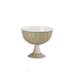 0007425-302 Villari Peacock чаша с ножкой из каремельного фарфора
