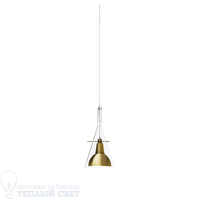 подвесной светильник с прозрачным абажуром в форме конуса