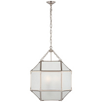 Morris Medium Lantern полированный никель с матовым стеклом