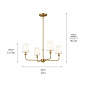 Pallas 25" 4 Light Chandelier Brushed Natural Brass люстра 52520BNB Kichler