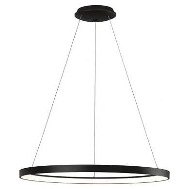 подвесной светильник кольцевой формы чёрного цвета, современный дизайн