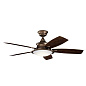 52" Cameron Fan Weathered Copper Powder Coat люстра-вентилятор 310204WCP Kichler — фото 2