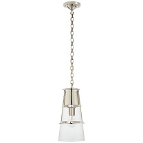 Robinson Medium Pendant полированный никель с прозрачным стеклом