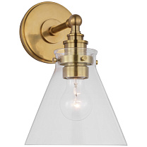 Parkington Small Single Wall Light антично-патинированная латунь с прозрачным стеклом
