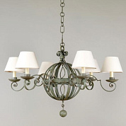 CL0011.GR.SE Piccard Sphere Chandelier, Green, 6 Lights (d)