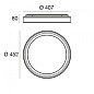 CA078DWHMDD Linea Light Iside 45 AP PL LED потолочный или настенный светильник белый — фото 3
