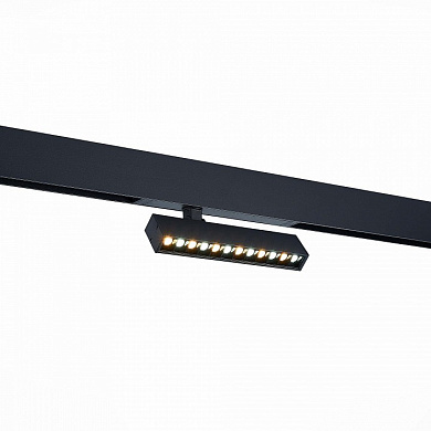 магнитный трековый светильник черного цвета с одним источником света 230V