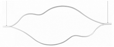 подвесной светильник с изогнутым корпусом и рассеянным свечением