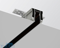 магнитный трековый профиль чёрного цвета встраиваемого типа для магнитной системы 24V