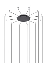 Потолочная розетка Radial System Lodes, черный матовый ral 9005