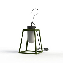 Lampiok 1 N° 1; Frosted glass E27 52W Plug; Fern green