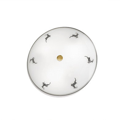 потолочный светильник с витражным плафоном и тремя лампами