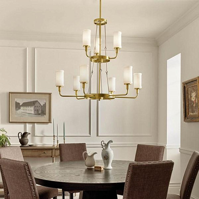 Vetivene 9 Light Chandelier Natural Brass люстра 52452NBR Kichler