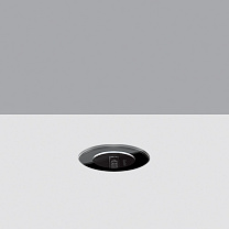 Light Up Floor-recessed Orbit luminaire D=74mm - Flush-mounted all glass cover - Warm White LED - Blade optic 2.9W 31.2lm (350mA) - 4.2W 41.6lm (500mA) - 3000K - Colour: Black