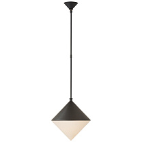 Sarnen Medium Pendant матовый черный с белым стеклом