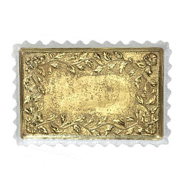 0004633-602 Villari Taormina лоток прямоугольной формы цвета золота