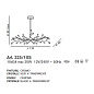 IDL Rosetta 325/10S Chrome Clear roses/Black prisms люстра — фото 1