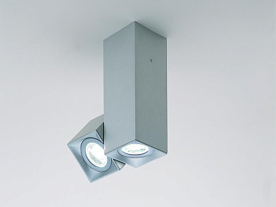 потолочный двойной регулируемый прожектор в металлическом корпусе