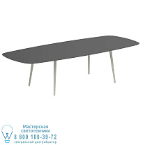STYLETTO СТАНДАРТНЫЙ ОБЕДЕННЫЙ СТОЛ 300X120CM АЛЮМИНИЕВЫЕ НОЖКИ С ГРИБОВОЙ КЕРАМИЧЕСКОЙ СТОЛЕШНИЦЕЙ ЧЕРНЫЙ Royal Botania