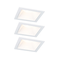 Downlight 3-Step-Dim Cole 3-piece set angular 88x88mm
