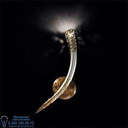 6841/A1 MM lampadari Safari настенный светильник с изогнутым металлическим корпусом и декоративными вставками