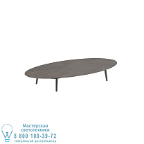 НИЗКИЙ СТОЛ STYLETTO LOUNGE 250X130CM АЛЮМИНИЕВЫЕ НОЖКИ БРОНЗОВАЯ КЕРАМИЧЕСКАЯ СТОЛЕШНИЦА TERRA MARRONE Royal Botania