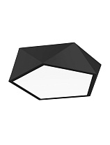 Black Metal Acrylic LED E27 4x12 Watt 100-240Volt IP20 Bulb Excluded D: 40 H: 10 cm