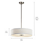 20" 3 Light Convertible Pendant Brushed Nickel подвесной светильник 42121NI Kichler — фото 3
