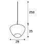 SLV 1003443 PANTILO CONVEX 29 светильник подвесной для лампы E27 40Вт макс.