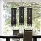 Подвесной светильник Arteriors Baja, тёмно-серое дерево и античная латунь — фото 1