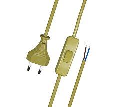 Шнур с выключателем Kink Light бронза, 2 м, 10 шт. A2300,20