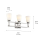 Rosalind 11.5" 3 Light Vanity Light Polished Nickel настенный светильник 55147PN Kichler — фото 10