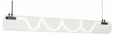 подвесной светильник с линейным плафоном из белого акрила