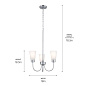 Erma 18" 3 Light Chandelier Brushed Nickel  люстра 52442NI Kichler — фото 8