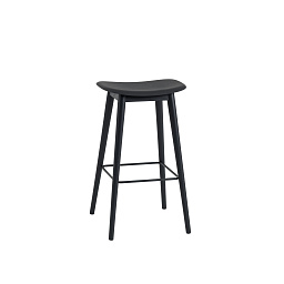 FIBARWON01011 Muuto Fiber барный стул с сиденьем черный антрацитовый 75 см