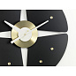 20126002 Petal Vitra Настенные часы с чёрным циферблатом и латунным декором в форме лепестков — фото 1
