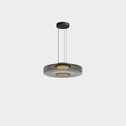 00-8450-05-12 Leds C4 Strata подвесной светильник с дискообразным плафоном серого оттенка